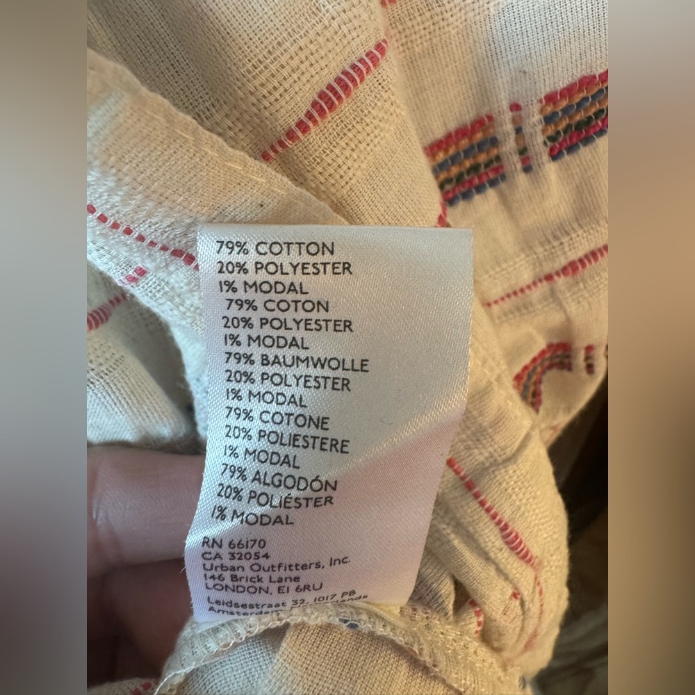 Free People Rainbow Shores Maxi Duster cream-colored, button-down shirt dress - Picture 7 of 7